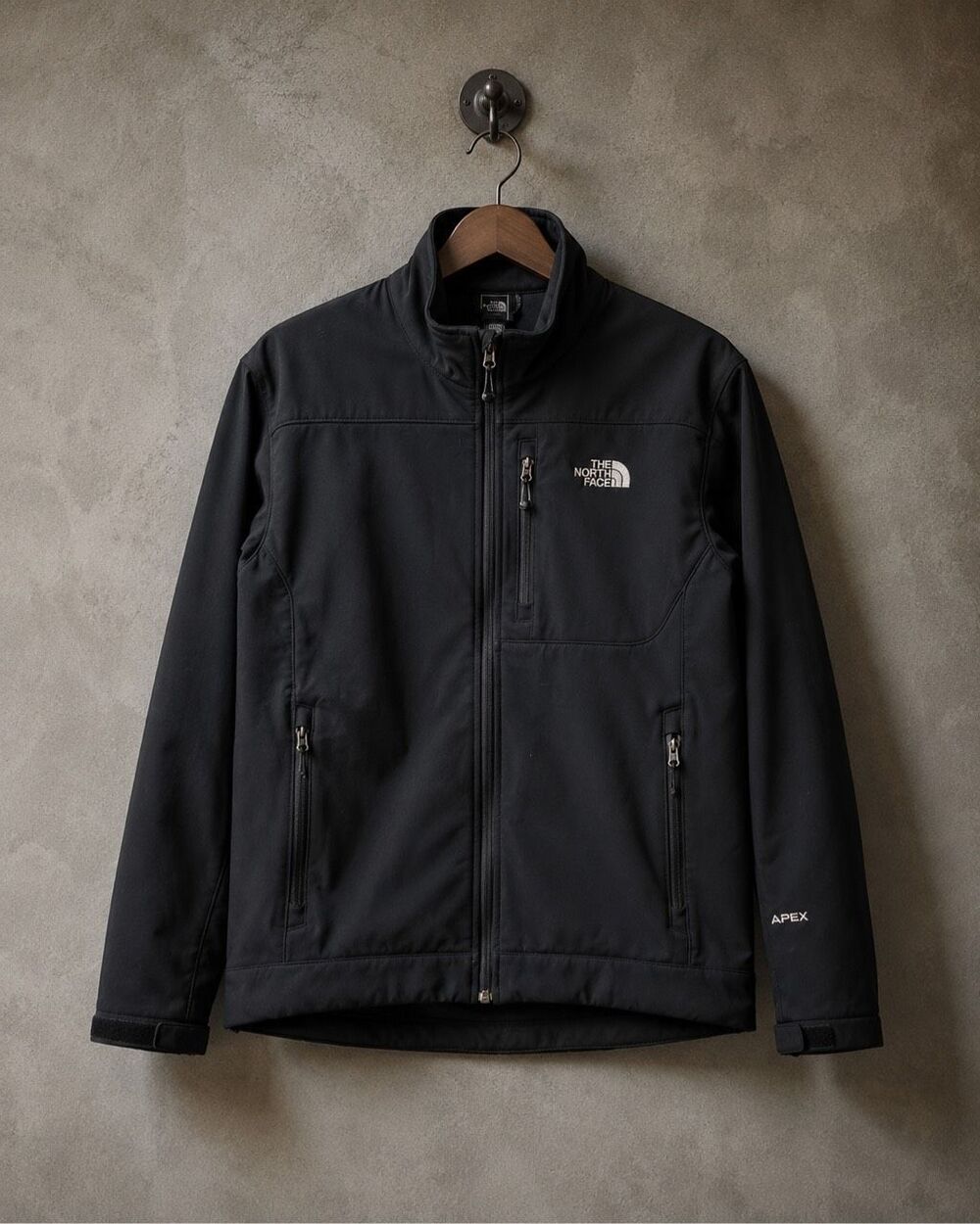 The North Face Apex Soft Shell Full Zip Jacket Black Men’s Outdoor Performance C